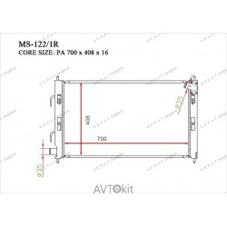 Радиатор охлаждения двигателя GERAT MS-122/1R для Mitsubishi