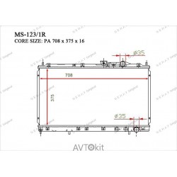 Радиатор охлаждения двигателя GERAT MS-123/1R для Mitsubishi