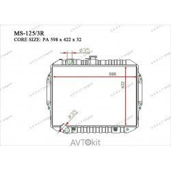 Радиатор охлаждения двигателя GERAT MS-125/3R для Mitsubishi