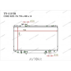 Радиатор охлаждения двигателя GERAT TY-113/1R для Toyota