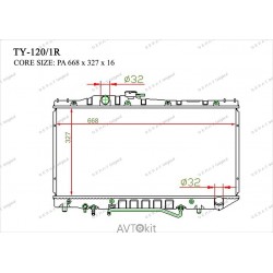 Радиатор охлаждения двигателя GERAT TY-120/1R для Toyota