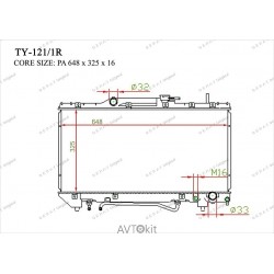 Радиатор охлаждения двигателя GERAT TY-121/1R для Toyota