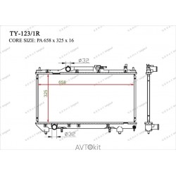 Радиатор охлаждения двигателя GERAT TY-123/1R для Toyota