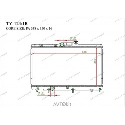Радиатор охлаждения двигателя GERAT TY-124/1R для Toyota