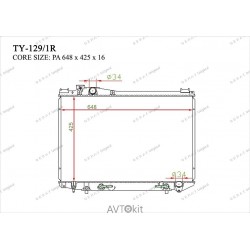 Радиатор охлаждения двигателя GERAT TY-129/1R для Toyota