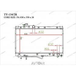 Радиатор охлаждения двигателя GERAT TY-134/2R для Toyota