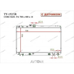 Радиатор охлаждения двигателя GERAT TY-152/1R для Toyota