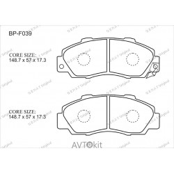 Передние тормозные колодки GERAT BP-F039 для Honda, Rover