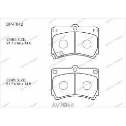 Передние тормозные колодки GERAT BP-F042 для Ford, Kia, Mazda
