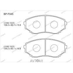 Передние тормозные колодки GERAT BP-F045 для Mazda