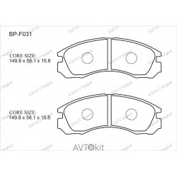 Передние тормозные колодки GERAT BP-F031 для Mitsubishi