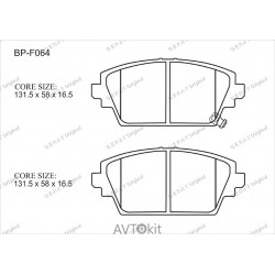 Передние тормозные колодки GERAT BP-F064 для Honda, Nissan