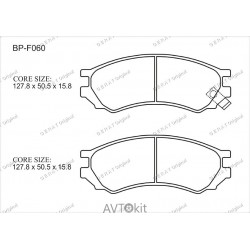 Передние тормозные колодки GERAT BP-F060 для Nissan