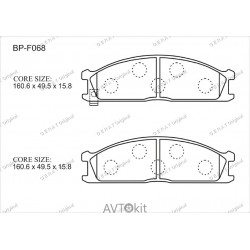 Передние тормозные колодки GERAT BP-F068 для Nissan