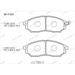 Передние тормозные колодки GERAT BP-F054 для Infiniti, Nissan
