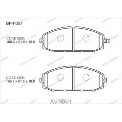 Передние тормозные колодки GERAT BP-F057 для Nissan
