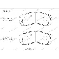 Передние тормозные колодки GERAT BP-F032 для Subaru