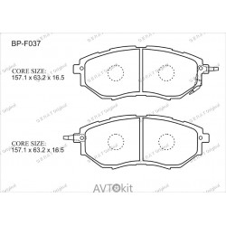 Передние тормозные колодки GERAT BP-F037 для Subaru