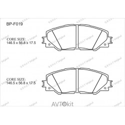 Передние тормозные колодки GERAT BP-F019 для Pontiac, Toyota