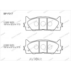 Передние тормозные колодки GERAT BP-F017 для Lexus, Toyota