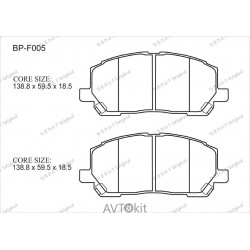 Передние тормозные колодки GERAT BP-F005 для Lexus, Toyota