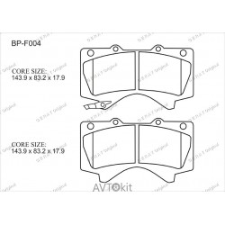 Передние тормозные колодки GERAT BP-F004 для Lexus, Toyota