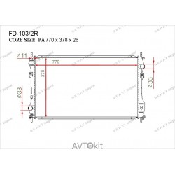 Радиатор охлаждения двигателя для Ford GERAT FD-103/2R