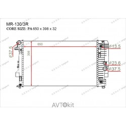 Радиатор охлаждения двигателя для Mercedes GERAT MR-130/3R