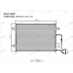 Радиатор кондиционера для Skoda, Volkswagen GERAT RCD-0097