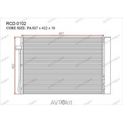Радиатор кондиционера для BMW GERAT RCD-0102