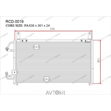 Радиатор кондиционера для Daewoo GERAT RCD-0019
