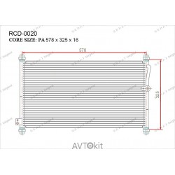 Радиатор кондиционера для Honda GERAT RCD-0020