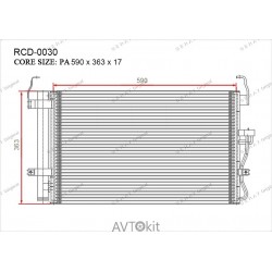 Радиатор кондиционера для Hyundai GERAT RCD-0030