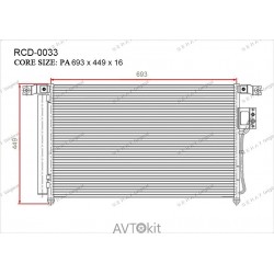 Радиатор кондиционера для Hyundai GERAT RCD-0033