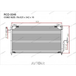 Радиатор кондиционера для Mazda GERAT RCD-0046