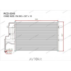 Радиатор кондиционера для Mazda GERAT RCD-0045