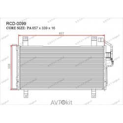 Радиатор кондиционера для Mazda GERAT RCD-0099