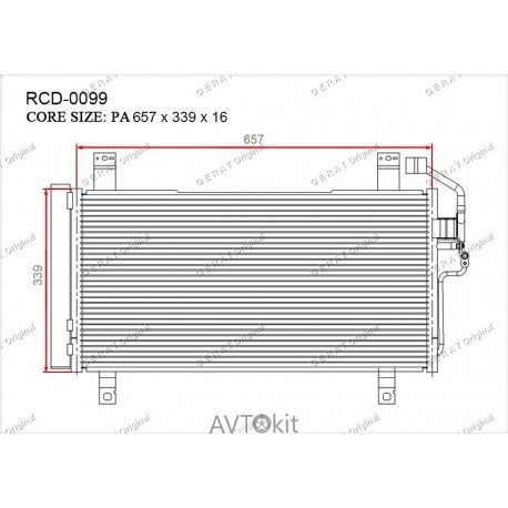 Радиатор кондиционера для Mazda GERAT RCD-0099