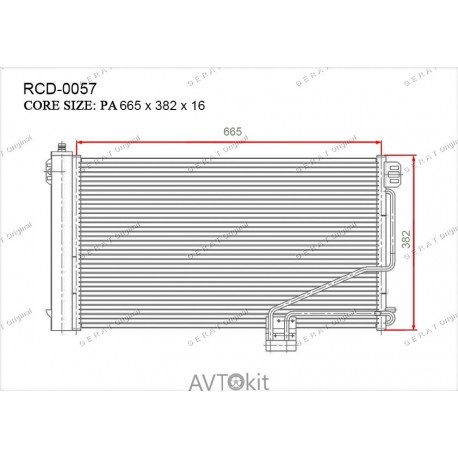 Радиатор кондиционера для Mercedes GERAT RCD-0057