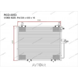 Радиатор кондиционера для Mercedes GERAT RCD-0053