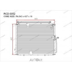Радиатор кондиционера для Mercedes GERAT RCD-0052