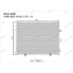 Радиатор кондиционера для Mitsubishi GERAT RCD-0068