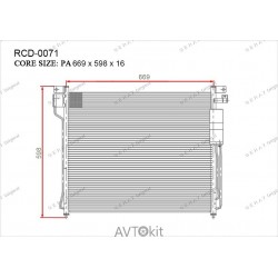Радиатор кондиционера для Nissan GERAT RCD-0071