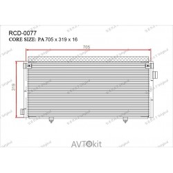 Радиатор кондиционера для Subaru GERAT RCD-0077