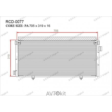 Радиатор кондиционера для Subaru GERAT RCD-0077