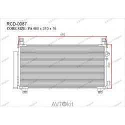 Радиатор кондиционера для Toyota GERAT RCD-0087