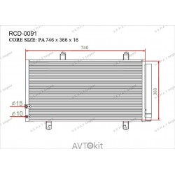 Радиатор кондиционера для Lexus, Toyota GERAT RCD-0091