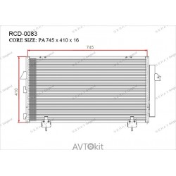 Радиатор кондиционера для Toyota GERAT RCD-0083