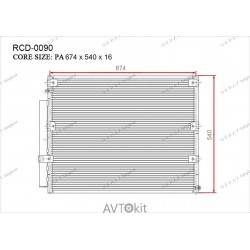 Радиатор кондиционера для Lexus, Toyota GERAT RCD-0090