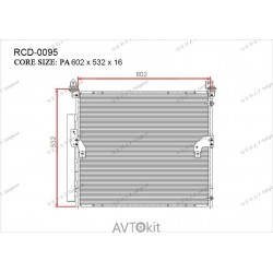 Радиатор кондиционера для Toyota GERAT RCD-0095